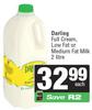 Darling Full Cream, Low Fat Or Medium Fat Milk-2L