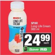 Spar Long Life Cream-300ml Each