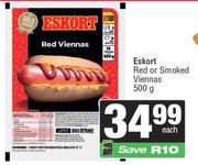 Eskort Red Or Smoked Viennas-500g