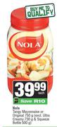 Nola Tangy Mayonnaise Or Original-750g