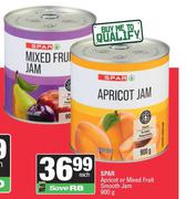 Spar Apricot Or Mixed Fruit Smooth Jam-900g