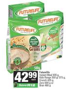 Futurelife Instant Meal 500g,Kids Range 350g/375g,Crunch 425g,Zero 500g Or Bran 460g-Each