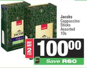 Jacobs Cappuccino Sticks Assorted-For 2 x 10s