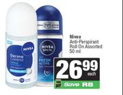 Nivea Anti Perspirant Roll On Assorted-50ml