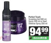 Perfect Touch Sculpting Gel 500ml,Spray 300ml Or Heat Defense Spray 250ml-Each