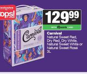 Carnival NL Sweet Red,Dry Red,White,NL Sweet White Or NL Sweet Rose-3L