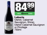 Laborie Merlot,Cabernet Sauvignon,Shiraz,Merlot Cabernet Sauvignon Or Pinotage-750ml