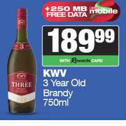 KWV 3 Year Old Brandy-750ml