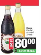 Roses Cordial Assorted-For 2 x 750ml