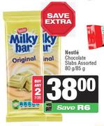 Nestle Chocolate Slabs Assorted-For 2 x 80g/85g