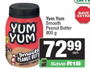 Yum Yum Smooth Peanut Butter-800g