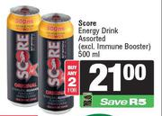 Score Energy Drink Assorted-For 2 x 500ml