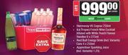 Hennessy VS Cognac 750ml+Ice Tropez French Wine Handies 6x275ml+Red Bull Energy Drink 4x250ml