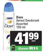 Dove Aerosol Deodorant Assorted-150ml