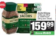 Jacobs Kronung Coffee Jar 200g Or Refill Pouch 230g