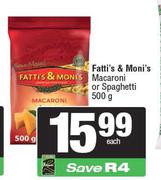 Fatti's & Moni's Macaroni Or Spaghetti-500g