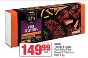 Spar Tender & Tasty Pork Belly Riba Sweet & Sticky Or BBQ-1kg Each