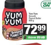 Yum Yum Smooth Peanut Butter-800g Each