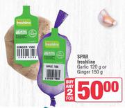 Spar Freshline Garlic 120g Or Ginger 150g-For 2