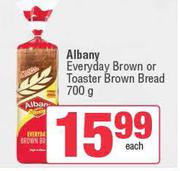 Albany Everyday Brown Or Toaster Brown Bread-700g