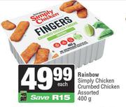 Rainbow Simply Chicken Crumbed Chicken-400g