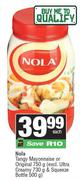 Nola Tangy Mayonnaise Or Original-750g