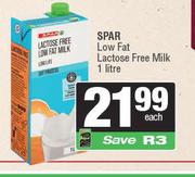 Spar Low Fat Lactose Free Milk-1L