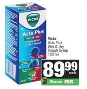 Vicks Acta Plus Wet & Dry Cough Syrup-100ml