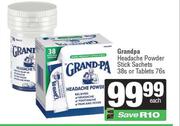 Grandpa Headache Powder Stick Sachets 38s Or Tablets 76s