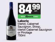 Laborie Merlot,Cabernet Sauvignon,Shiraz,Merlot Cabernet Sauvignon Or Pinotage-750ml