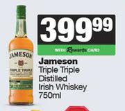 Jameson Triple Triple Distilled Irish Whisky-750ml