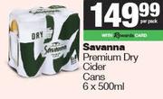Savanna Premium Dry Cider Cans-6 x 500ml