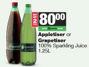 Appletiser Or Grapetiser 100% Sparkling Juice-For 2 x 1.25L