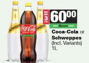 Coca Cola Or Schweppes-For 3 x 1L