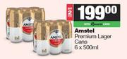 Amstel Premium Lager Cans-For 2 x 6 x 500ml