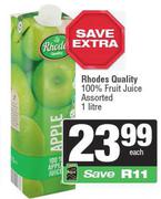 Rhodes Quality 100% Fruit Juice Assorted-1L