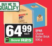   Spar Choice Butter Brick-500g Each