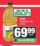   Spar Sunflower Oil-2Ltr Each