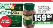   Jacobs Kronung Coffee Jar 200g Or Refill  Pouch 230g-Each
