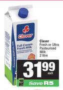 Clover Fresh Or Ultra Pasteurised Milk-2Ltr