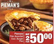 Piemans Pies Assorted Excl Burger Pies-For 2
