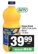 Clover Krush 100% Fruit Juice Blend-1.5Ltr