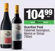 Guardian Peak Cabernet Sauvignon, Merlot Or Shiraz-750ml Each