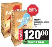 Nescafe Cappuccino Sticks Assorted-For 2 x 10s