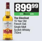 The Glenlivet 15 Year Old French Oak Single Malt Scotch Whisky-750ml