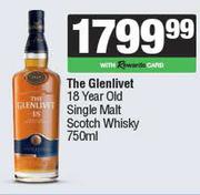 The Glenlivet 18 Year Old Single Malt Scotch Whisky-750ml