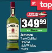 Jameson Triple Distilled Blended Irish Whisky-750ml