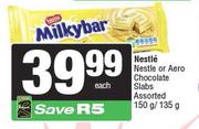 Nestle Or Aero Chocolate Slabs Assorted-150g/135g