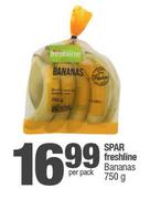 Spar Freshline Bananas-750g Per Pack