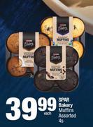 Spar Bakery Muffins Assorted-4s